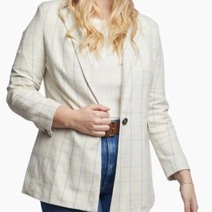 Able Cream Vaudie Structured Blazer, size Small